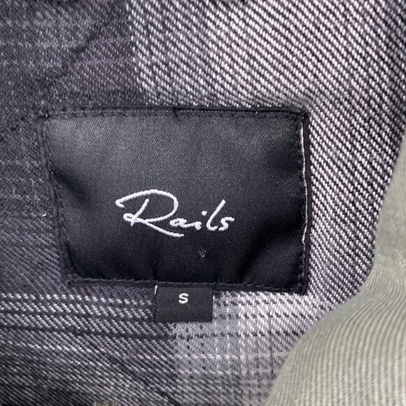 RAILS Jayden Sage Green Flannel Lined Utility Jacket Small - Picture 3 of 11